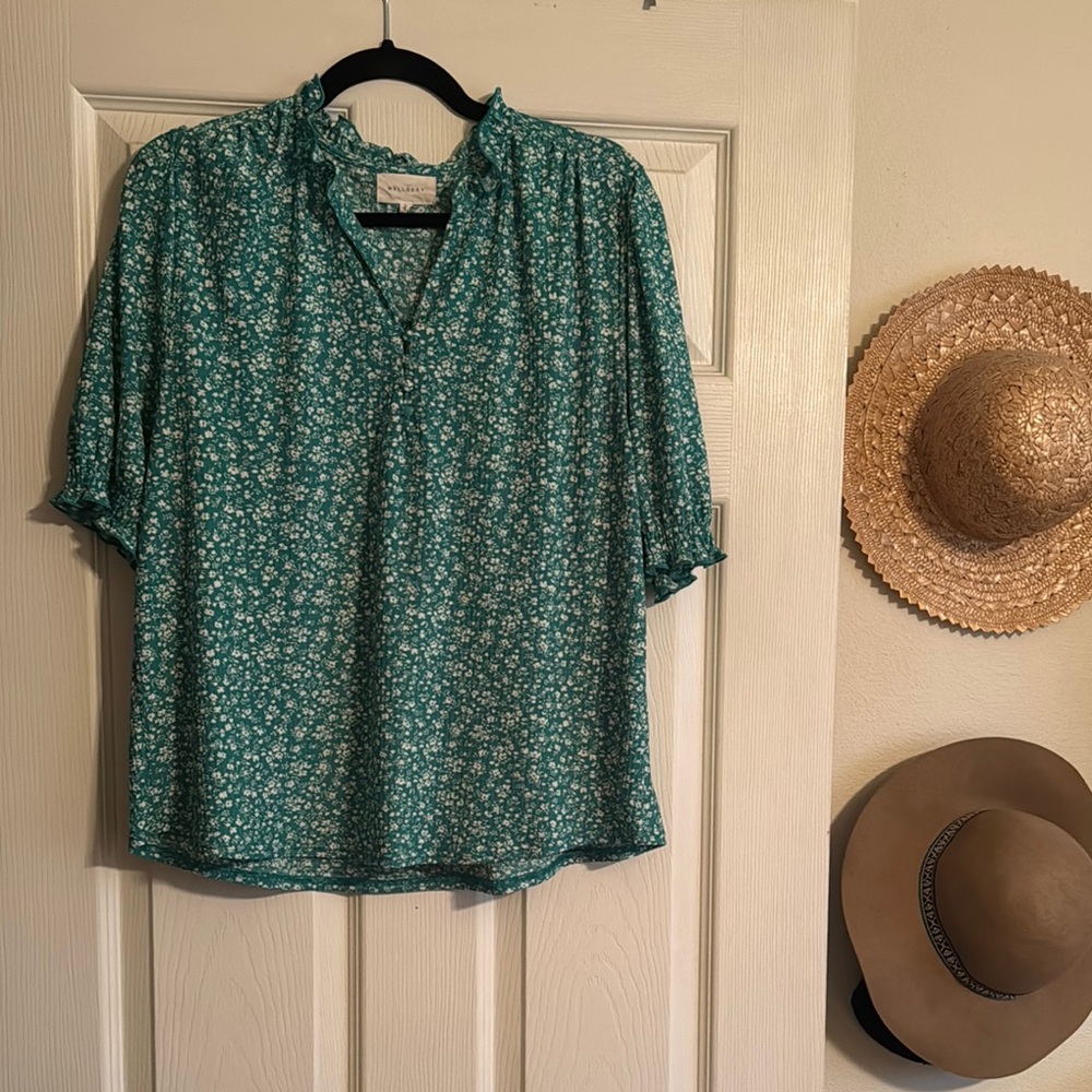 Floral Green Blouse